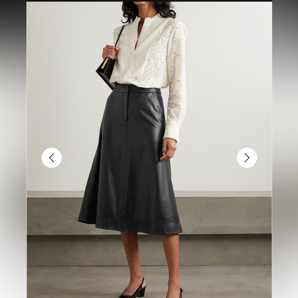 NWT-Veronica Beard Louise Vegan Leather Skirt- Size 4